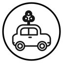 Clockwork car toy icon