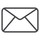 Closed Envelope Black Outline icon