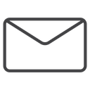 Closed Mail Envelope Black Outline icon