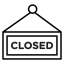 Closed sign icon