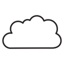 Cloud Black Outline icon