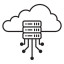 Cloud database icon