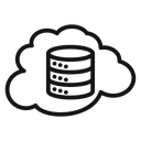 Cloud database icon