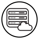 Cloud database icon