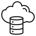Cloud database icon