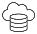 Cloud database icon