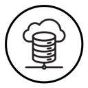 Cloud database icon