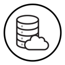 Cloud database icon