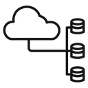 Cloud database icon