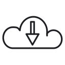 Cloud download 3 icon