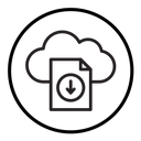 Cloud download file icon