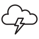 Cloud lightning icon