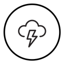 Cloud lightning icon