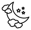 Cloud moon icon