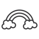 Cloud rainbow icon