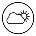 Cloud sun icon