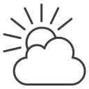 Cloud sun icon