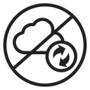 Cloud sync disable icon