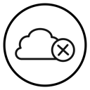 Cloud Sync Disable Cross icon