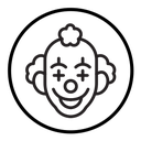 Clown head icon