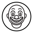 Clown head icon
