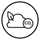 CO2 Cloud Leaf icon
