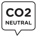 CO2 neutral green stamp icon