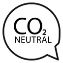 CO2 neutral green stamp icon