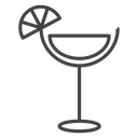 Cocktail Black Outline icon