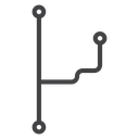 Code Branch Black Outline icon