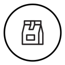 Coffee paper bag icon