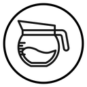 Coffee pot Black Outline icon