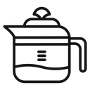 Coffee pot Black Outline icon