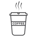 Coffee Black Outline icon