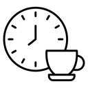 Coffee Time Clock Cup icon