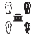 Coffin set icon