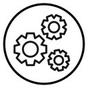 Cogwheel Black Outline icon
