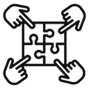 Collaboration Black Outline icon