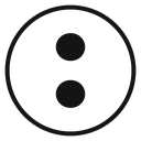 Colon sign 3 icon