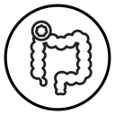 Colorectral cancer Black Outline icon