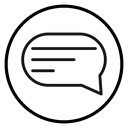 Comment Black Outline icon