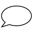 Comment bubble Black Outline icon