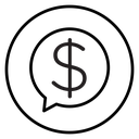 Comment dollar icon