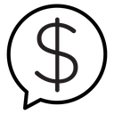Comment dollar icon
