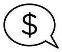 Comment dollar icon