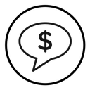 Comment dollar icon