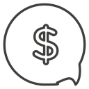 Comment dollar icon