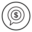 Comment dollar icon
