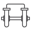 Communicating vessels icon