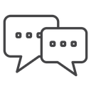 Communication Black Outline icon